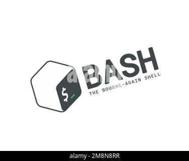 Bash Unix shell, Logo, White background Stock Photo - Alamy
