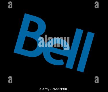 Bell TV, rotated logo, black background Stock Photo - Alamy