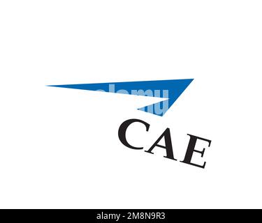 CAE Inc. rotated logo, white background B Stock Photo