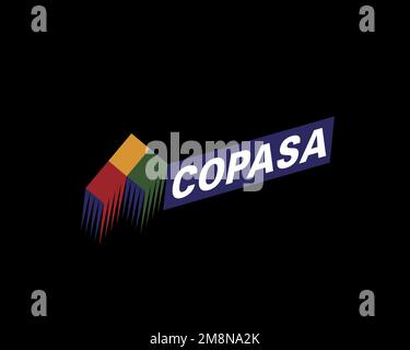 COPASA, rotated logo, black background Stock Photo - Alamy