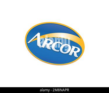 Grupo Arcor, rotated logo, white background B Stock Photo