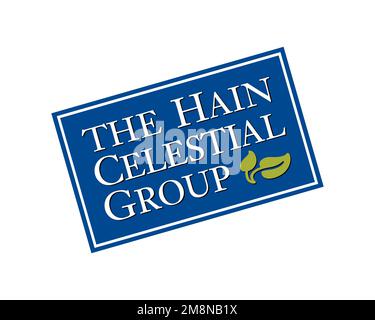 Hain Celestial Group, rotated logo, white background Stock Photo