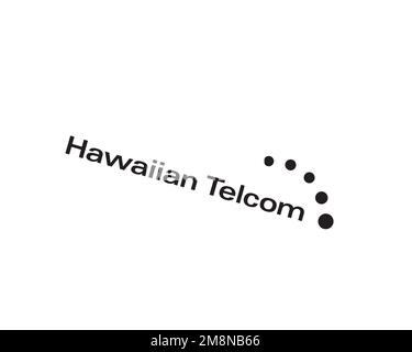 Hawaiian Telcom, Rotated Logo, White Background B Stock Photo