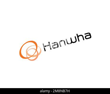 Techwin Logo Hanwha Techwin, rotated logo, white background B Stock Photo - Alamy