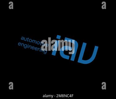 IAV, rotated logo, black background Stock Photo - Alamy