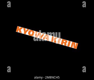Kyowa Hakko Kirin, Rotated Logo, Black Background B Stock Photo