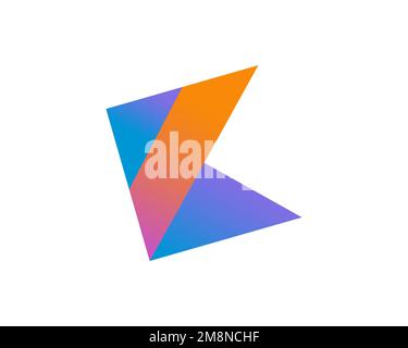 Kotlin programming language, Logo, White background Stock Photo - Alamy
