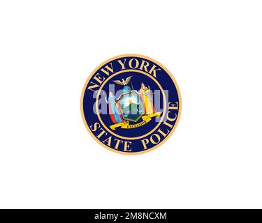 New York State Police, Rotated Logo, Black Background Stock Photo - Alamy