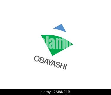 Obayashi Corporation, Rotated Logo, White Background B Stock Photo