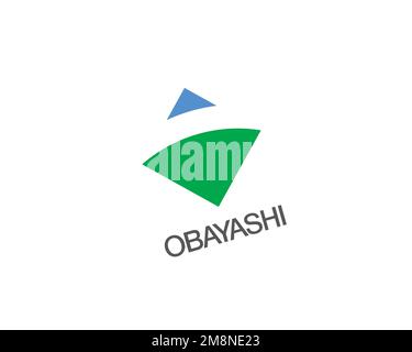 Obayashi Corporation, Rotated Logo, White Background Stock Photo