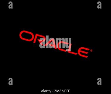 Oracle Linux, rotated logo, black background Stock Photo - Alamy