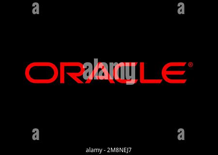 Oracle Linux, Logo, Black background Stock Photo