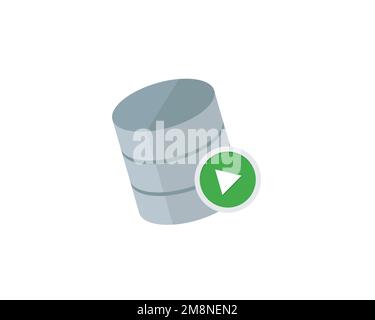 Oracle SQL Developer, rotated logo, white background Stock Photo