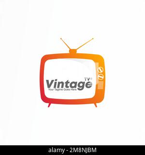 Simple unique classic television icon image graphic icon logo design abstract concept vector stock. Can be used as a symbol of the spectacle or film Stock Vector