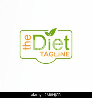 Unique letter or writing DIET font with left and fork graphic icon logo design abstract concept vector stock slimming and vegetarian or vegan Stock Vector