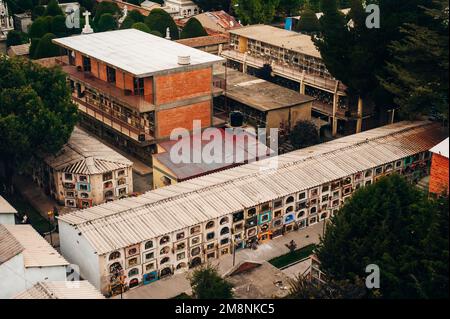 aerial view of cemetery in la paz, bolivia. High quality photo Stock Photo