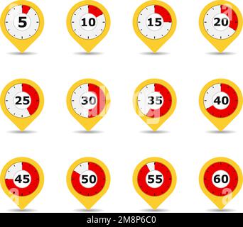 Set of red timers, vector eps10 illustration Stock Vector Image & Art ...