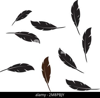 Feather ilustration  logo vector template Stock Vector