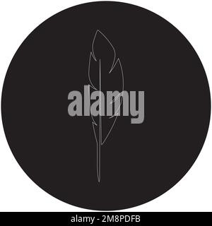 Feather ilustration  logo vector template Stock Vector