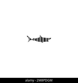 Shark icon. Simple style sea travel agency poster background symbol. Shark brand logo design element. Shark t-shirt printing. vector for sticker. Stock Vector