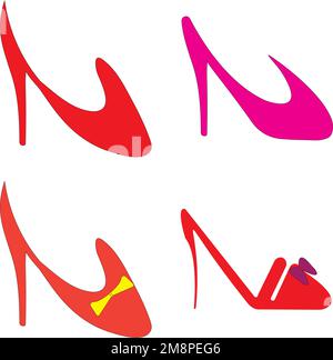 shoe icon logo vectortemplate Stock Vector