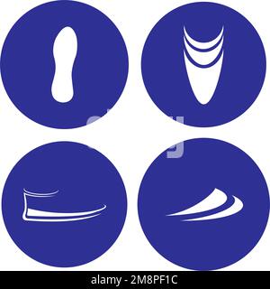 shoe icon logo vectortemplate Stock Vector