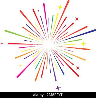 fireworks icon logo vectortemplate Stock Vector Image & Art - Alamy