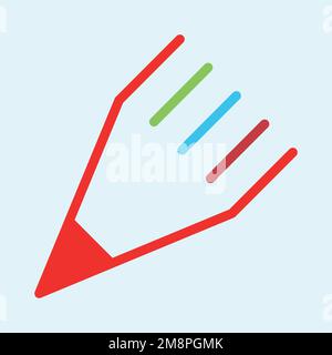 Colorful drawing pencil icon vector Stock Vector