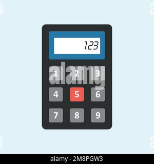 Basic calculator in grey color vector file Stock Vector