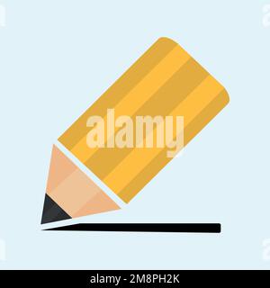 yellow with grey lines art pencils in vector file Stock Vector