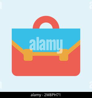 red and sky blue school bag in vector file Stock Vector