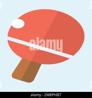 table tennis racket icon in vector Stock Vector
