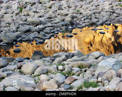 Ethereal golden Pool in the Fish River Canyon Stock Photo