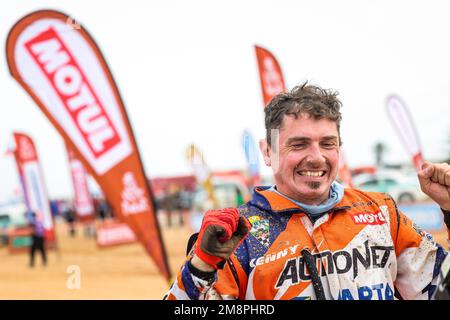 Damman, Saudi Arabia. 15th Jan, 2023. Moto portrait during the Stage 14 of the Dakar 2023 between Al-Hofuf and Damman, on January 15, 2023 in Damman, Saudi Arabia - Photo Florent Gooden / DPPI Credit: DPPI Media/Alamy Live News Stock Photo