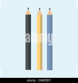 Group of three pencils vector file Stock Vector