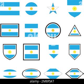 argentina flag logo vektor template Stock Vector