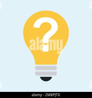 Knowledge sign bulb with question mark icon vector Stock Vector