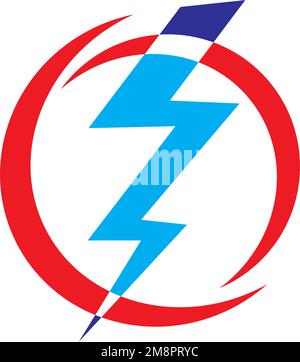 lightning logo vektor illustration design Stock Vector Image & Art - Alamy