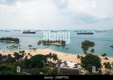 The Singapore strait of malacca Stock Photo