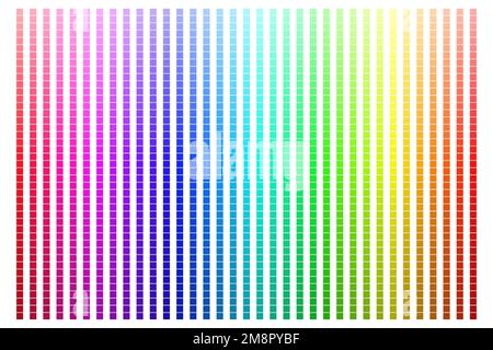 Color Palette with Every Hue Light to Dark Stock Vector