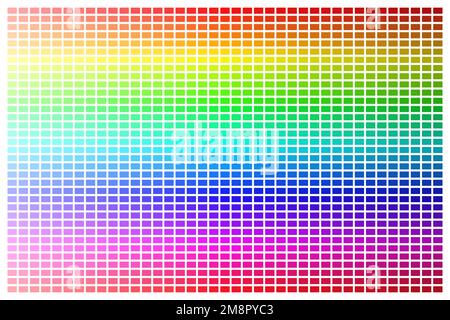 Color Palette with Every Hue Light to Dark Stock Vector