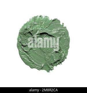 Natural cosmetic face mud sample isolated on white. Skin clay smear close up. Stock Photo