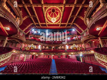 The auditorium at Sunderland Empire Theatre, Sunderland, Tyne & Wear, England, United Kingdom Stock Photo