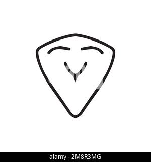 Smiley happy location pin icon. Simple style company big sale poster background symbol. brand logo design element. T-shirt printing. Stock Vector