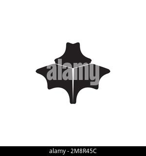 Bat icon. Simple style Halloween holiday big sale poster background symbol. Bat brand logo design element. Bat t-shirt printing. Vector for sticker. Stock Vector