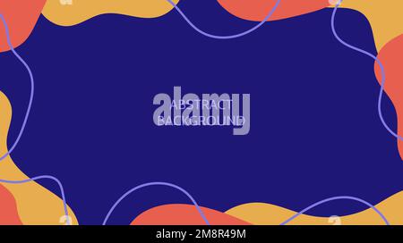 Abstract organic background. Liquid colourful wallpaper. Curved and wavy shapes and lines backdrop Stock Vector