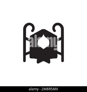 Lock icon. Simple style registration web page background symbol. Secure company brand logo design element. Lock t-shirt printing. Vector for sticker. Stock Vector