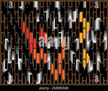 Illustration of brick wall background. For any design and decoration. Stock Vector