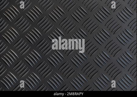 Metal floor plate with diamond pattern Stock Photo