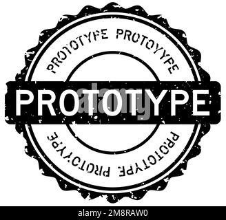 Grunge black prototype word rubber seal stamp on white background Stock ...